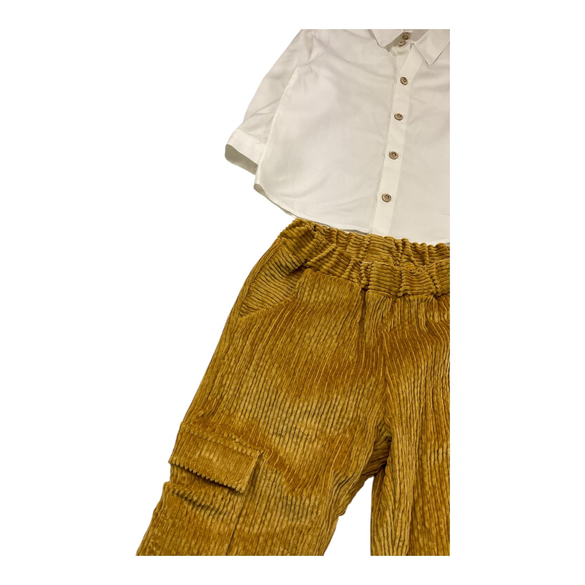 BARCELLINO completo 2 pezzi camicia-pantalone Bianco/giallo per Neonato 115912 BIANCO/GIALLO BARCELLINO