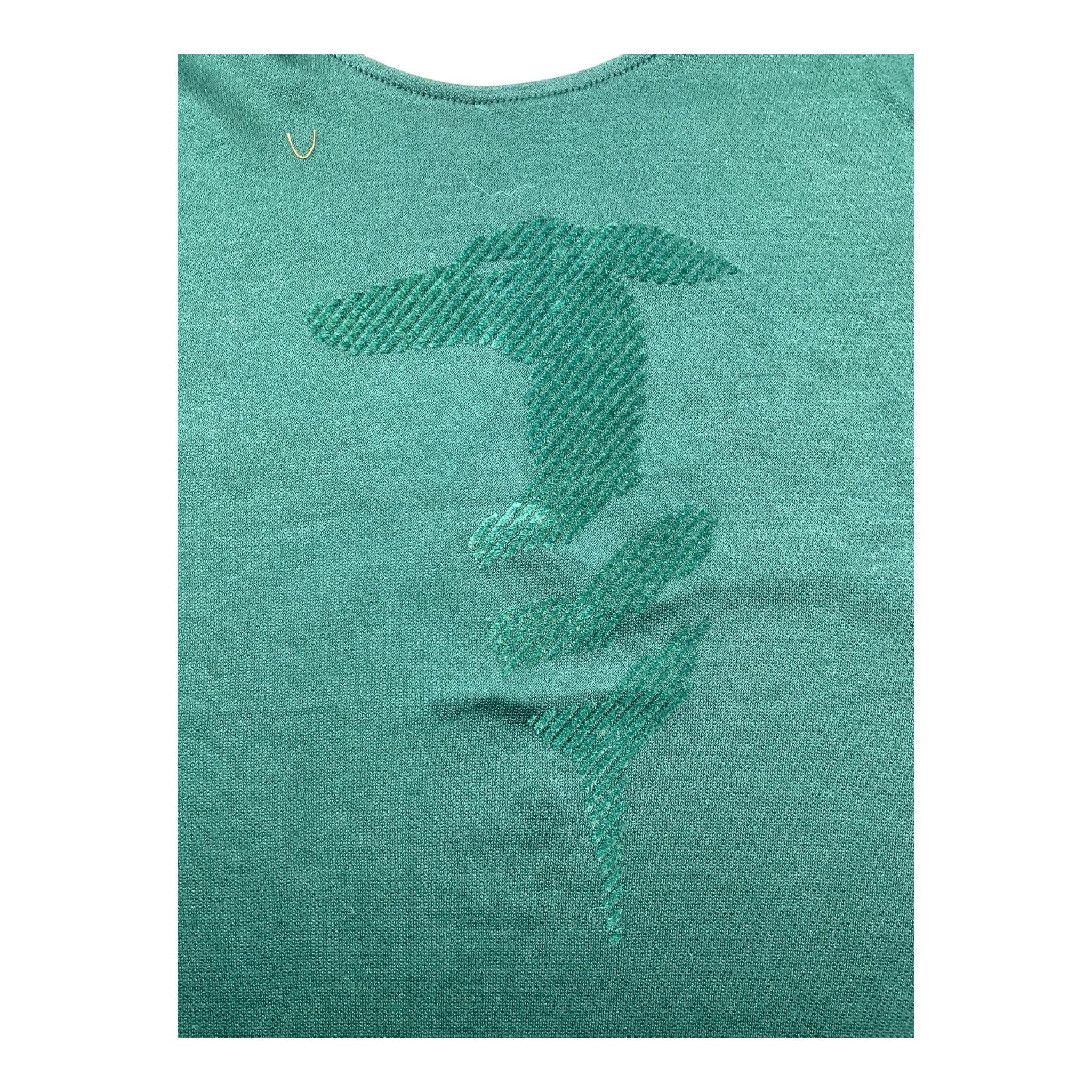TRUSSARDI t-shirt girocollo tinta unita con stampa Verde per Bambino TBA25071TS VERDE TRUSSARDI