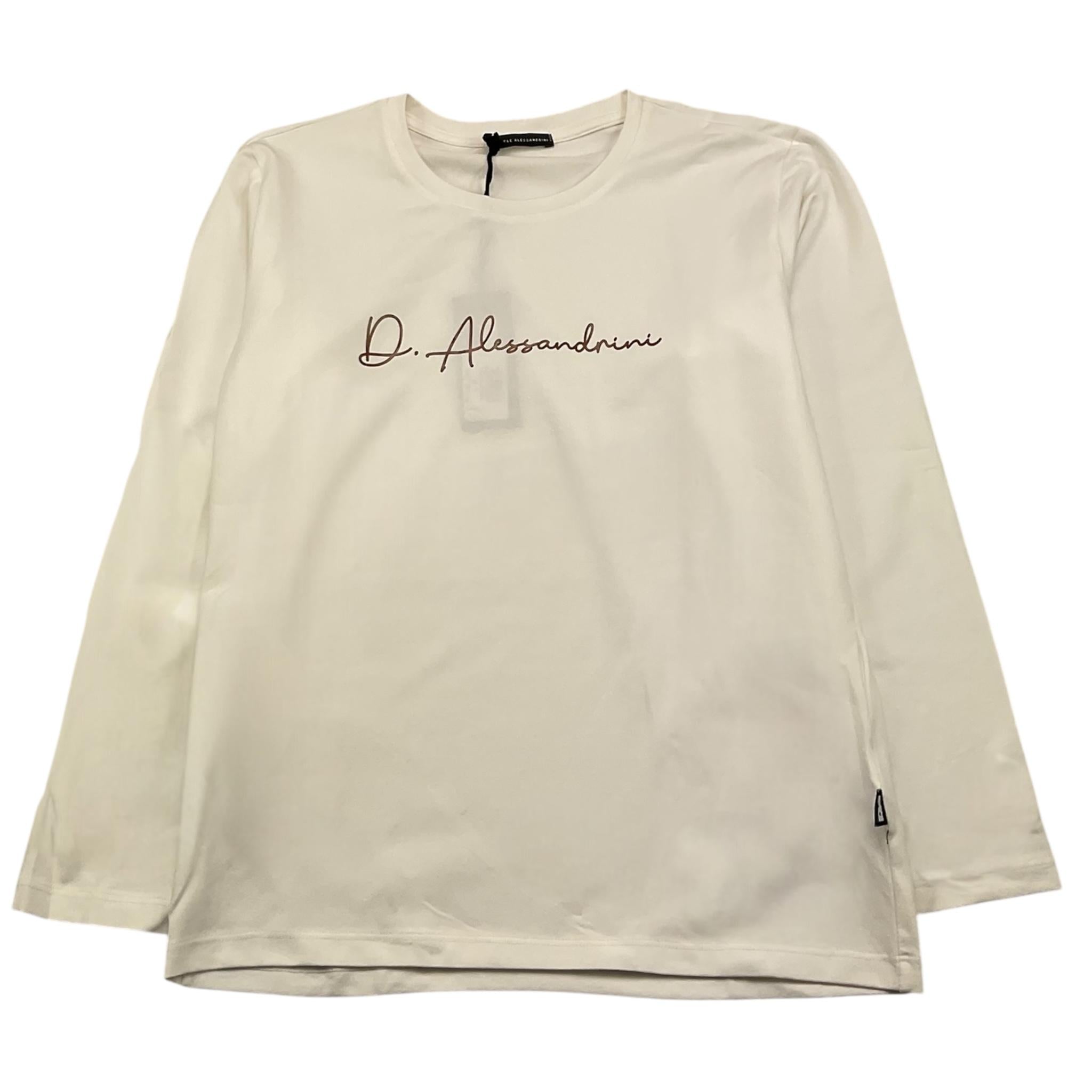 DANIELE ALESSANDRINI shirt girocollo tinta unita con logo Bianco per Bambino 1231M00012X BIANCO DANIELE ALESSANDRINI