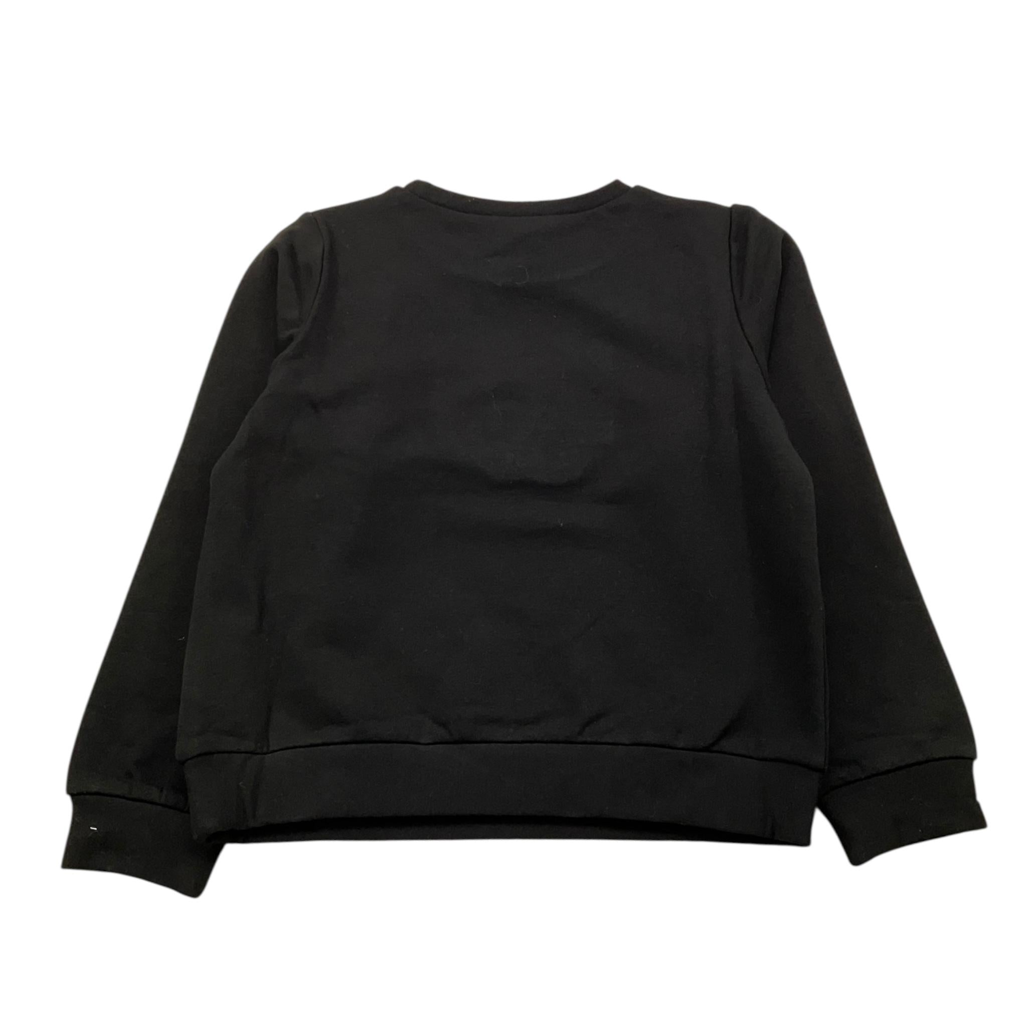 LIU JO felpa chiusa girocollo tint unita con stampa logo Nero per Bambina KF4025XX NERO LIU JO
