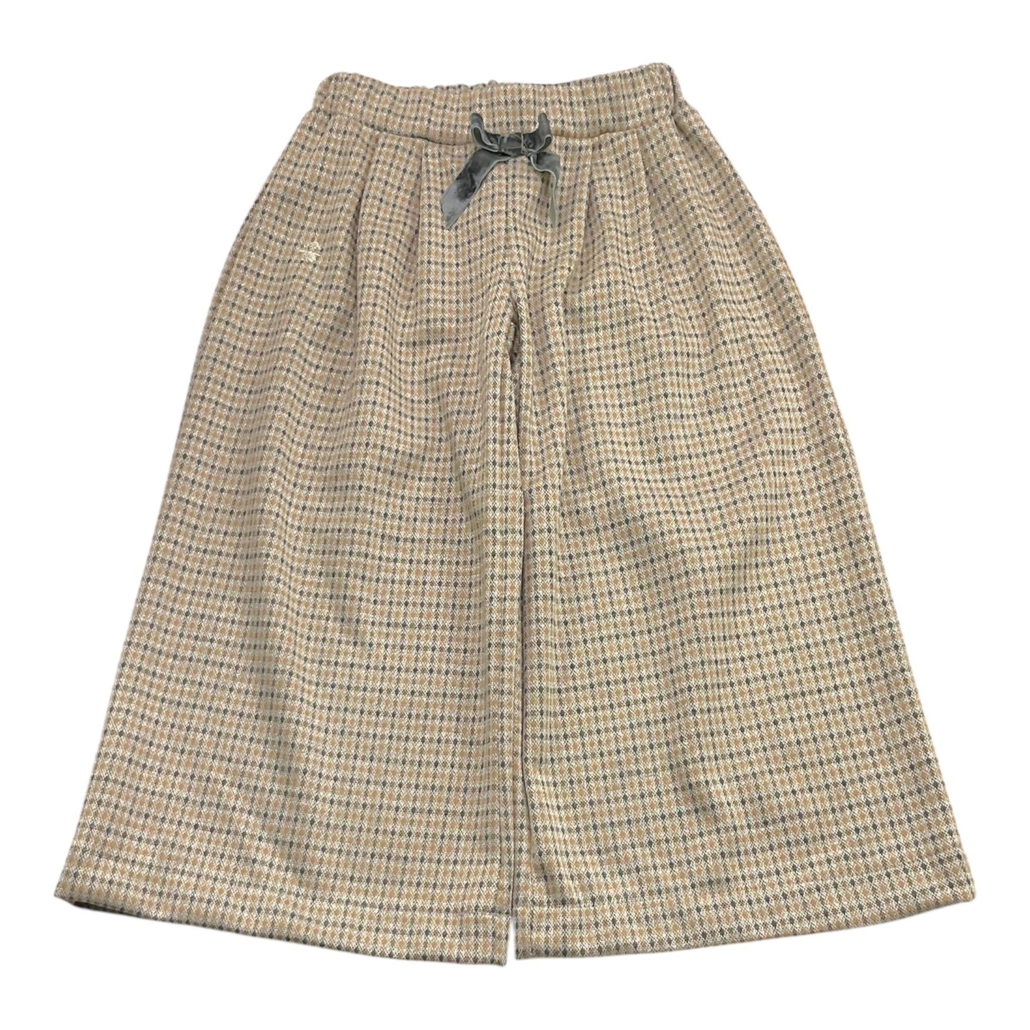 LE BEBE' pantalone modello a palazzo tinta unita con microfantasia Beige per Bambina LBG5049 BEIGE LE BEBE'