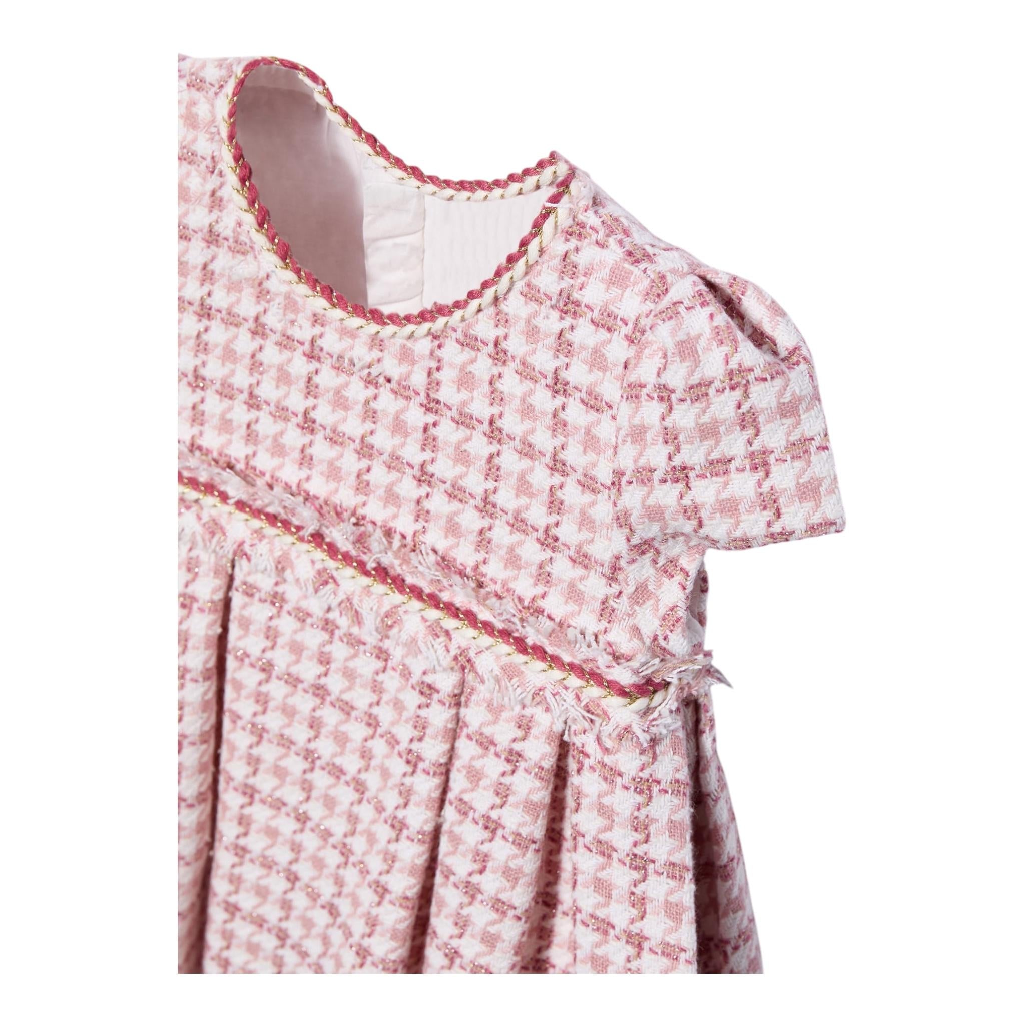 ABEL & LULA abito mezza manica bicolore con fantasia astratta Rosa per Neonata 5503N ROSA ABEL & LULA