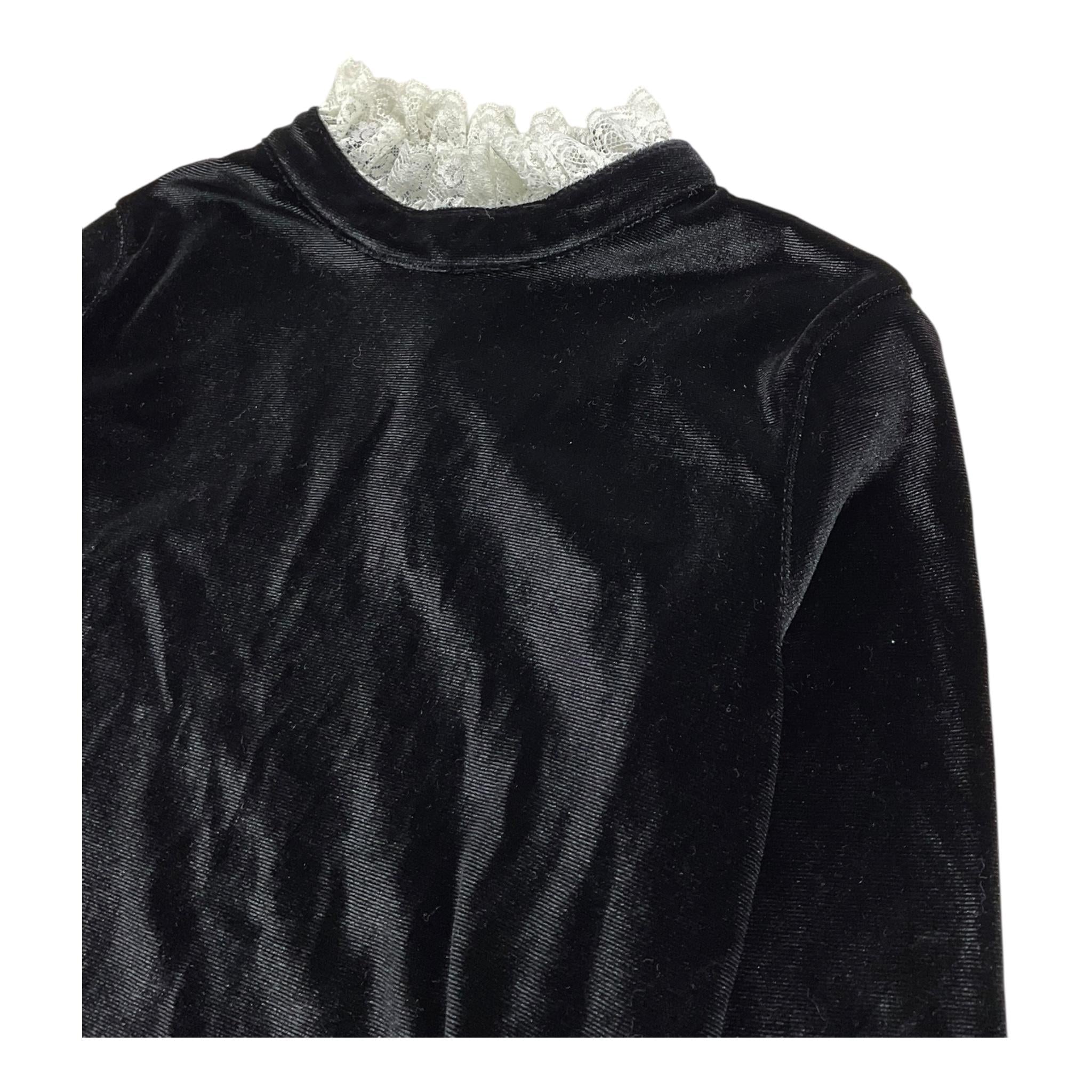shirt in velluto tinta unita cn profili in contrasto PFTS001 NERO PHILOSOPHY