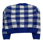 M+E' cardigan bicolore fantasia quadri Blu per Bambina UE0535 BLU M+E'