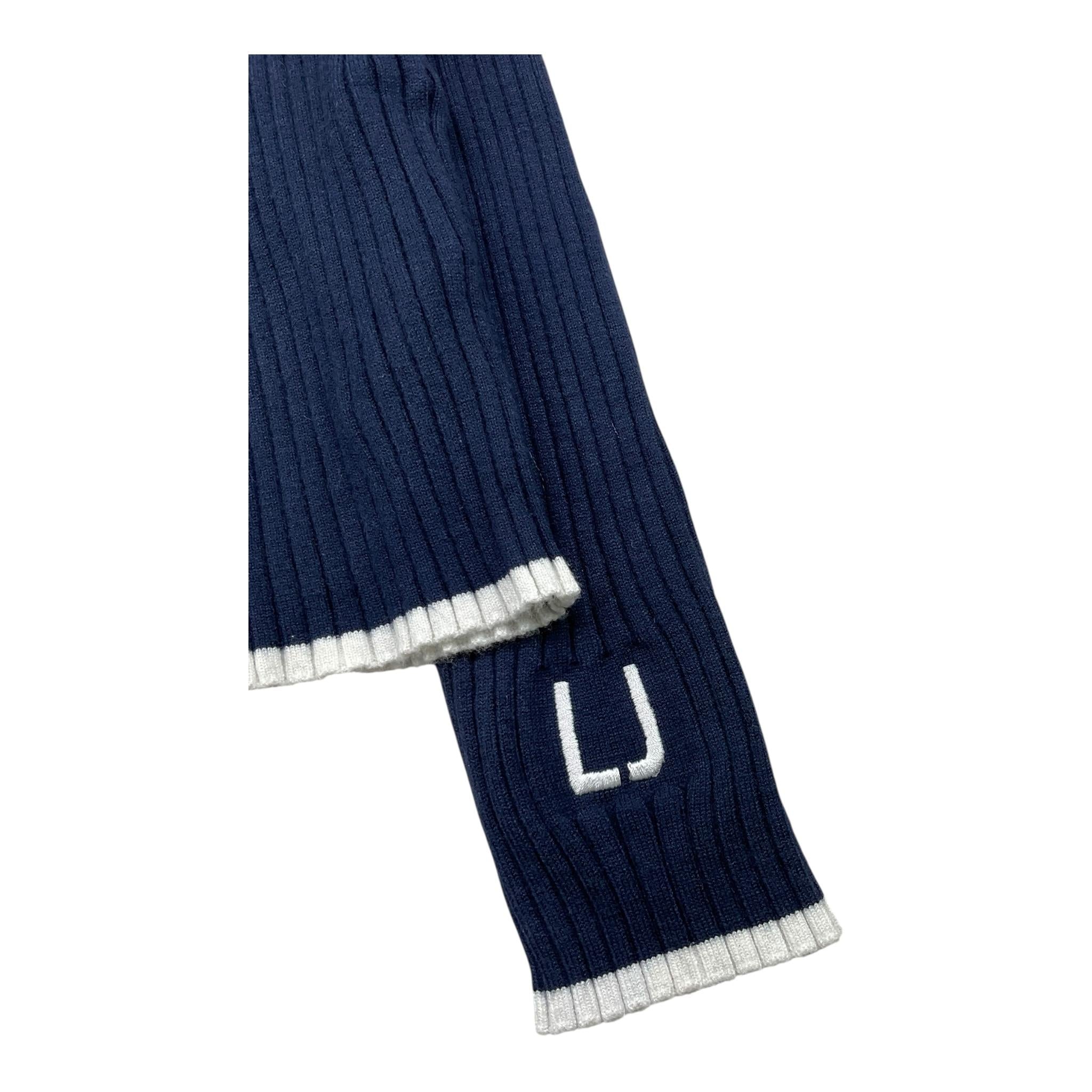LIU JO maglia tinta unita cn profili in contrasto Blu per Bambina GF4138 BLU LIU JO