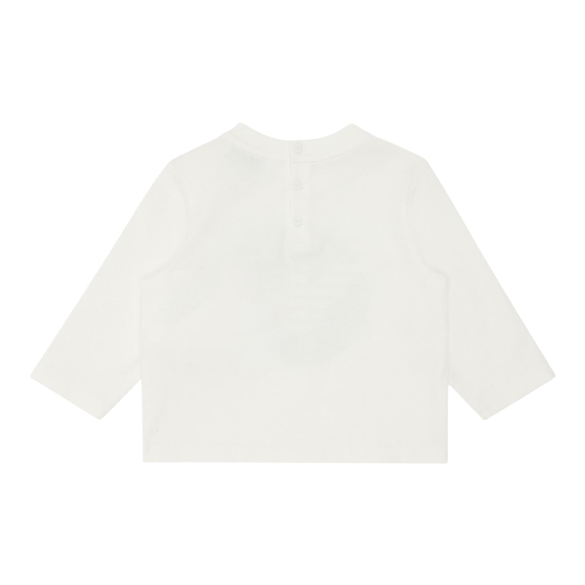 EMPORIO ARMANI shirt tinta unita gircollo con stampa Bianco per Bambino 6FHTJ4J BIANCO EMPORIO ARMANI