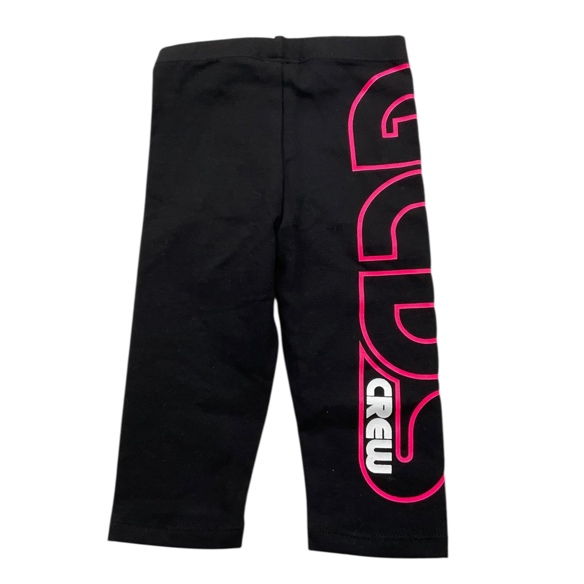 GCDS leggins tinta unita con stampa Nero per Neonata 028776 NERO GCDS