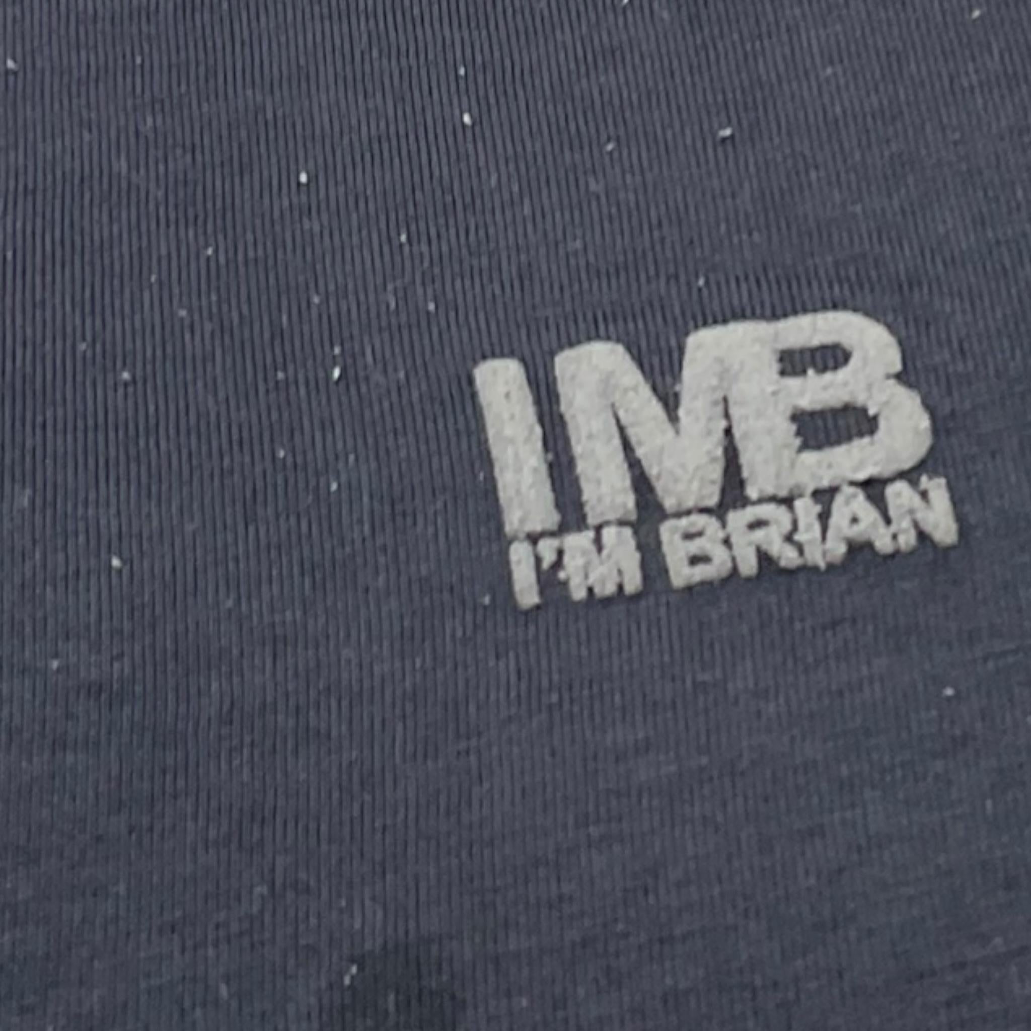 I'M BRIAN t-shirt girocollo tinta unita con logo Nero per Bambino TS3142J NERO I'M BRIAN