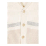ELEVENTY cardigan tinta unita con fantasia a righe Panna per Bambino EV9P60 PANNA ELEVENTY