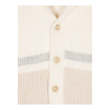 ELEVENTY cardigan tinta unita con fantasia a righe Panna per Bambino EV9P60 PANNA ELEVENTY
