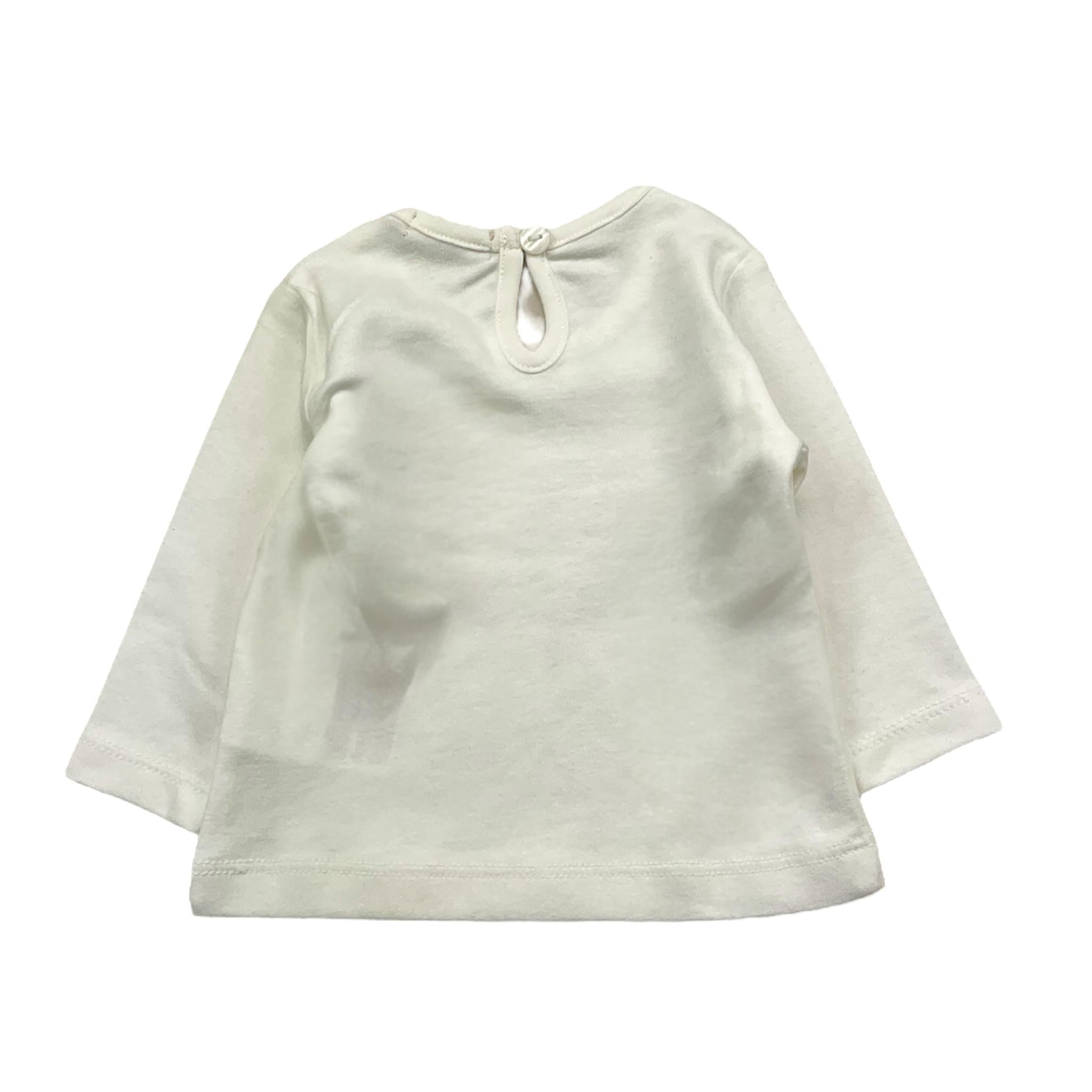 EMC shirt gircollo tinta unita con stampa Bianco per Neonata BX2284 BIANCO EMC