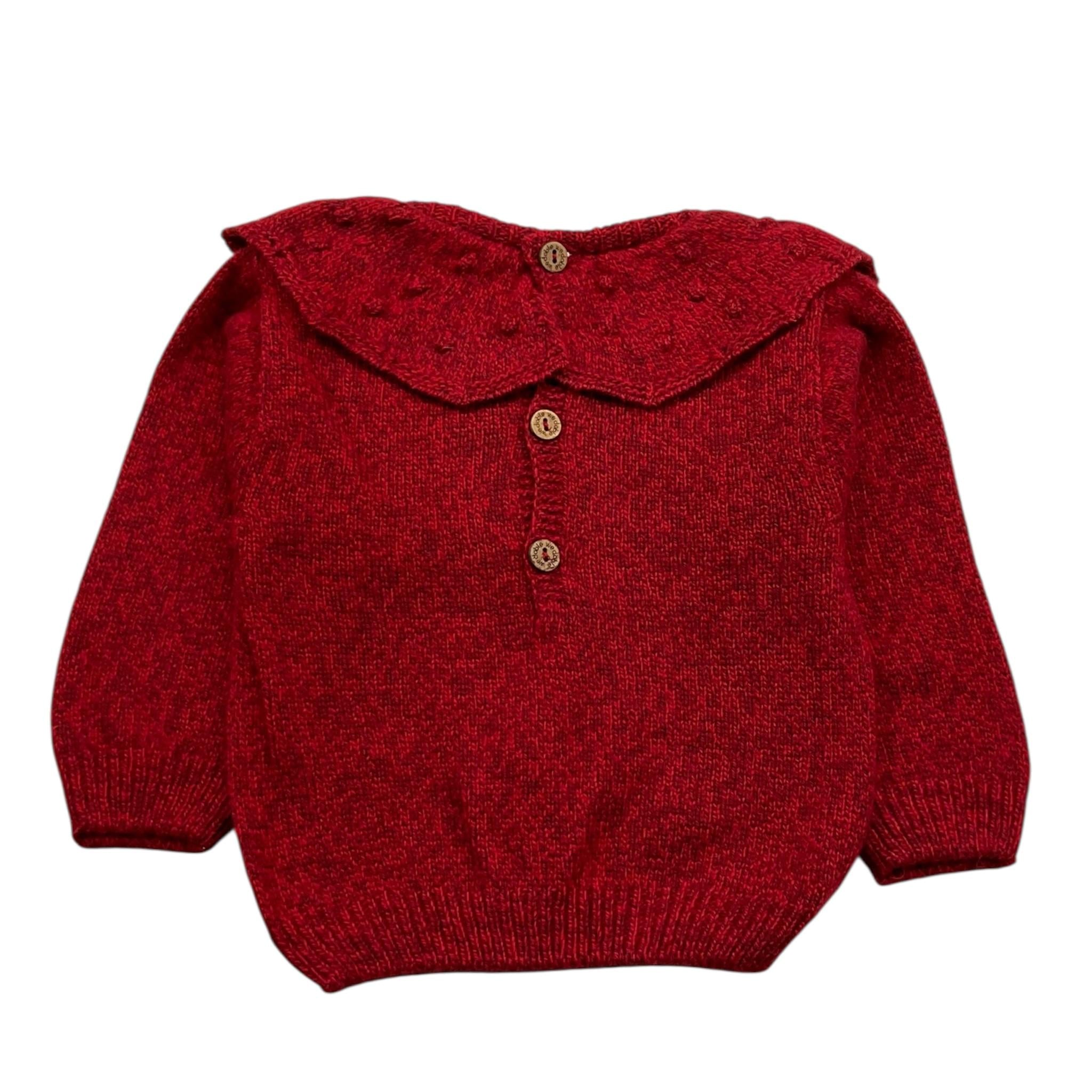 WEDOBLE maglia tinta unita con colletto Rosso per Neonata I2410301 ROSSO WEDOBLE