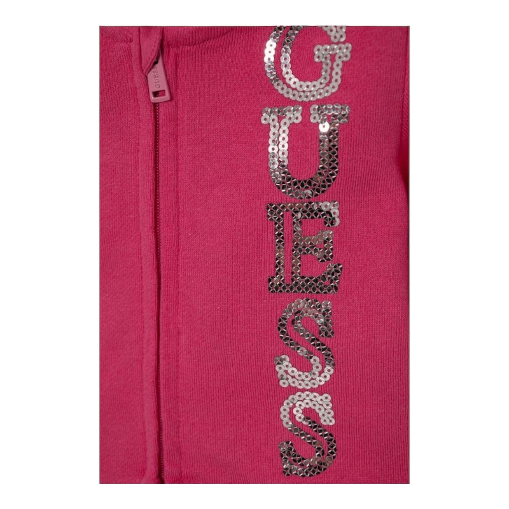 GUESS completo 2 pezzi felpa-pantalone tinta unita Fuxia per Bambina K4YG00KA6R4X FUXIA GUESS