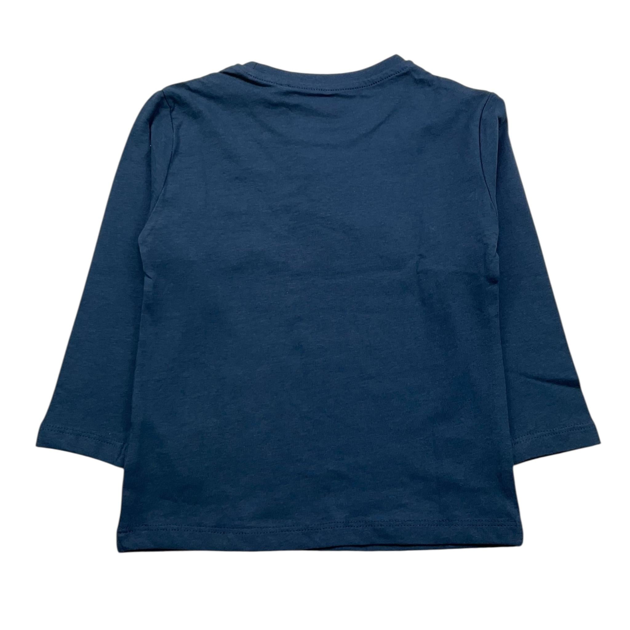 LOSAN shirt girocollo tinta unita con stampa in contrasto Blu per Neonato LLKBAP0303 BLU LOSAN