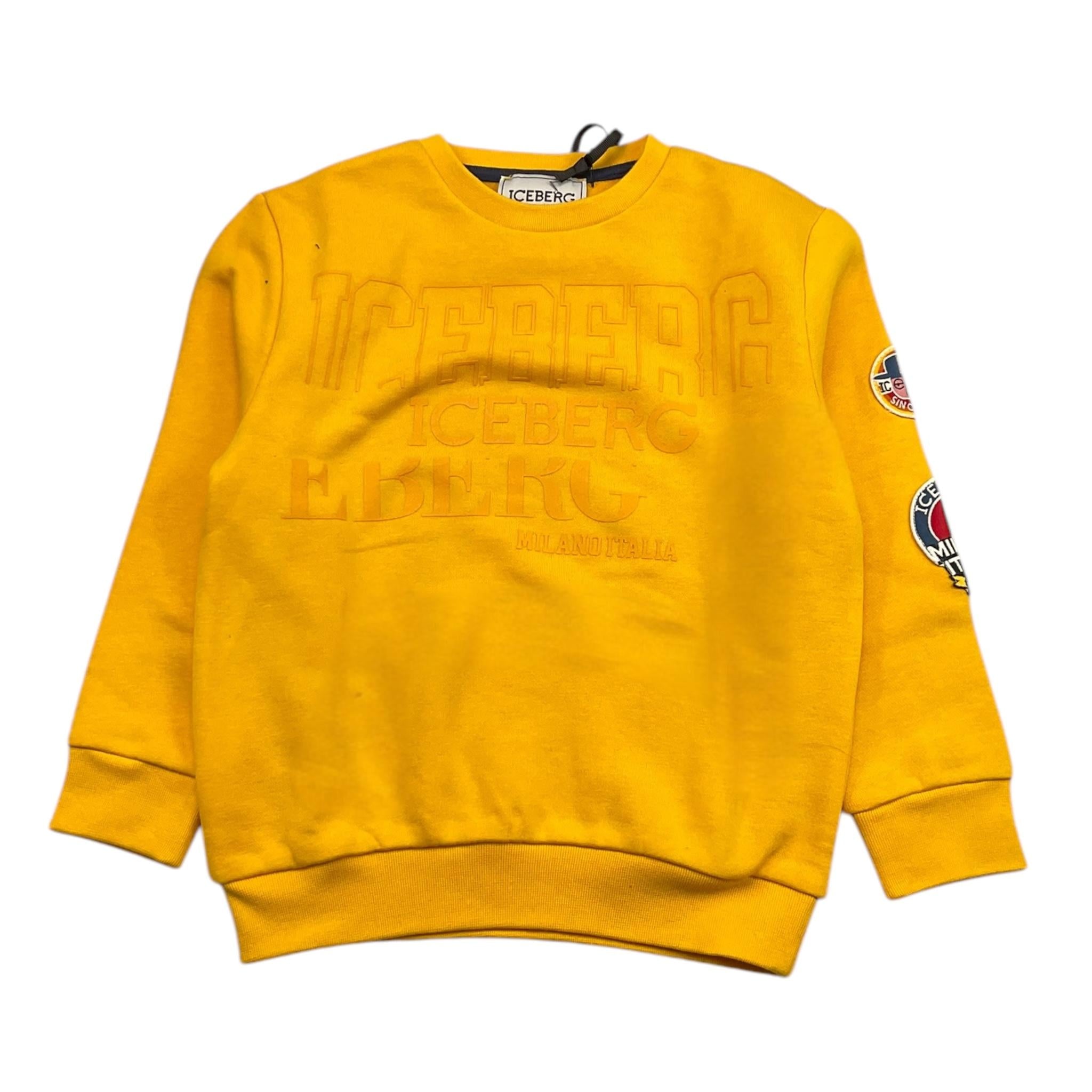 ICEBERG felpa chiusa girocollo tinta unita Giallo per Bambino MFICE5312BJ GIALLO ICEBERG