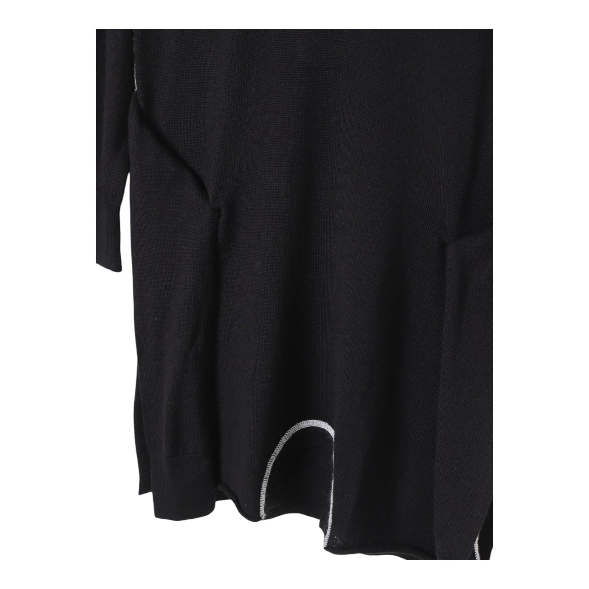 MAISON MARGIELA abito manica lunga tinta unita cn cuciture in constrato Nero per Bambina M60646 NERO MAISON MARGIELA