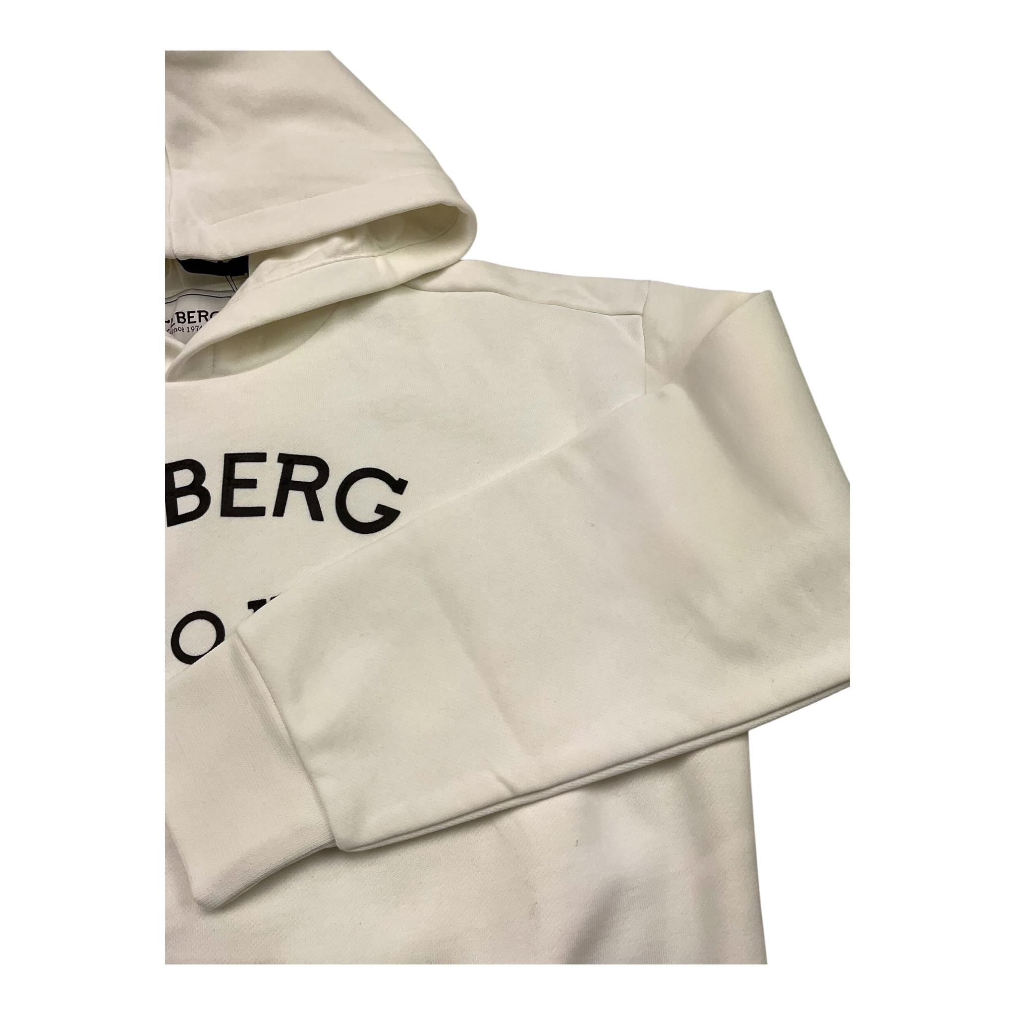 ICEBERG felpa chiusa con cappuccio tinta unita con stampa logo Bianco per Bambina MFICE5336JXXX BIANCO ICEBERG
