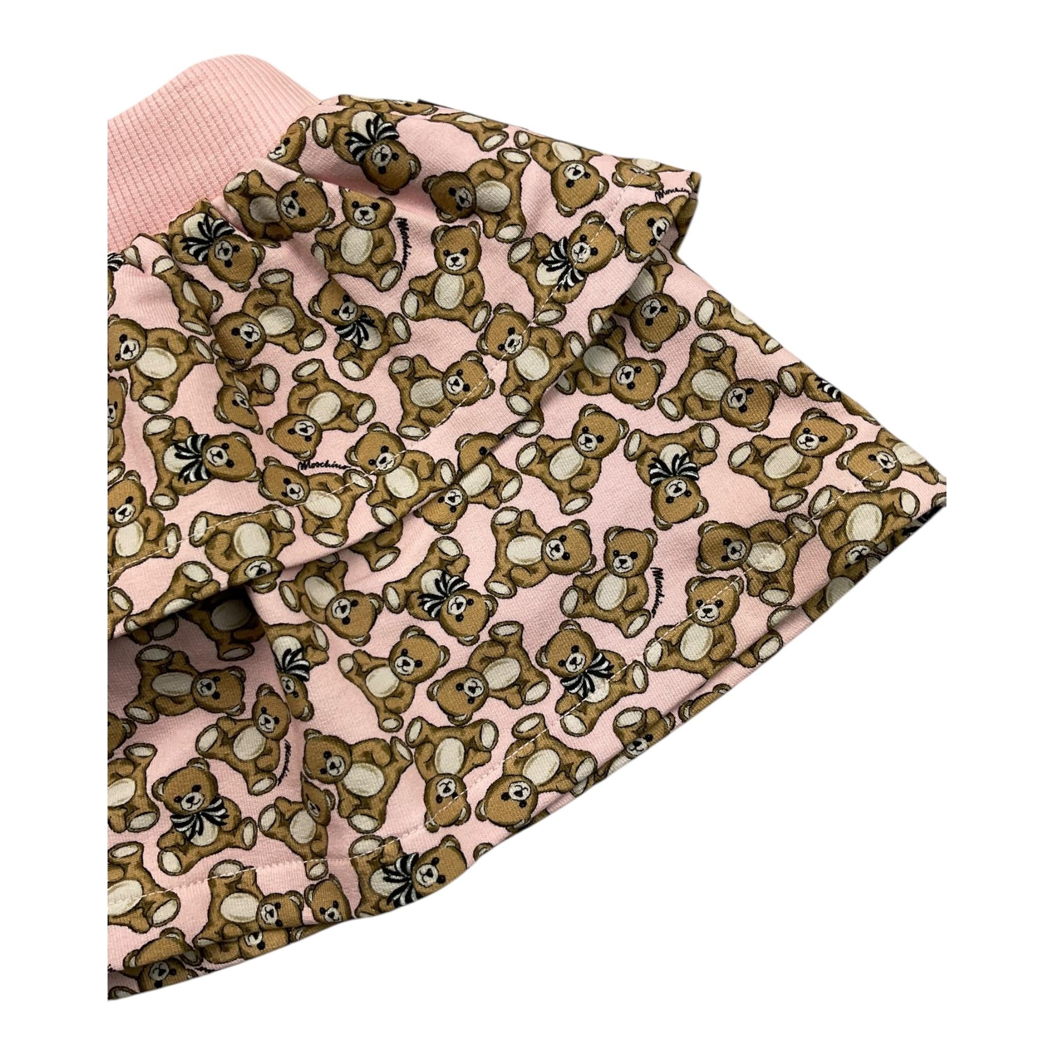 MOSCHINO gonna tinta unita con stampa orsi Rosa per Neonata MDJ01N ROSA MOSCHINO