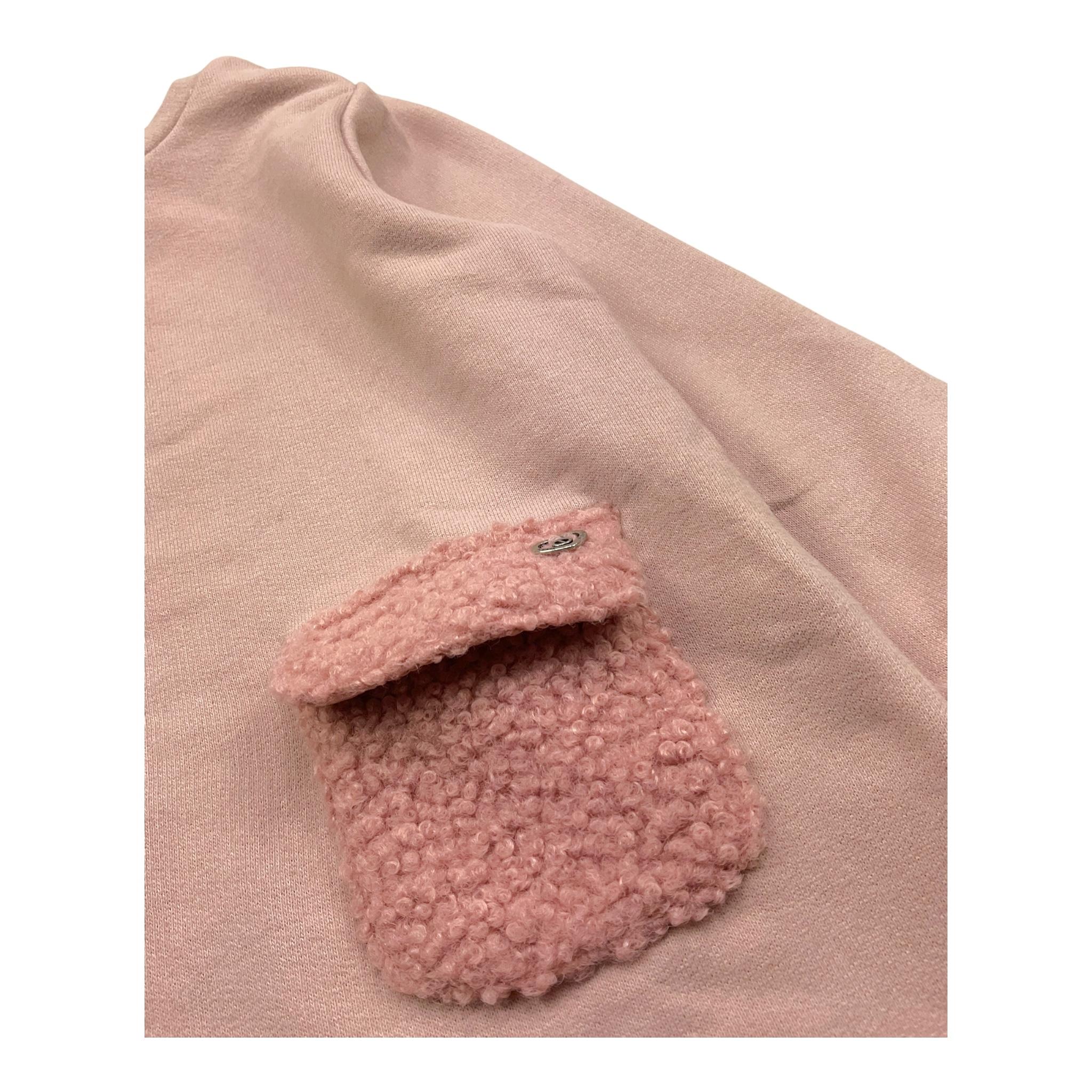 PLEASE abito modello felpa tinta unita girocollo Rosa per Bambina AB46040G65 ROSA PLEASE