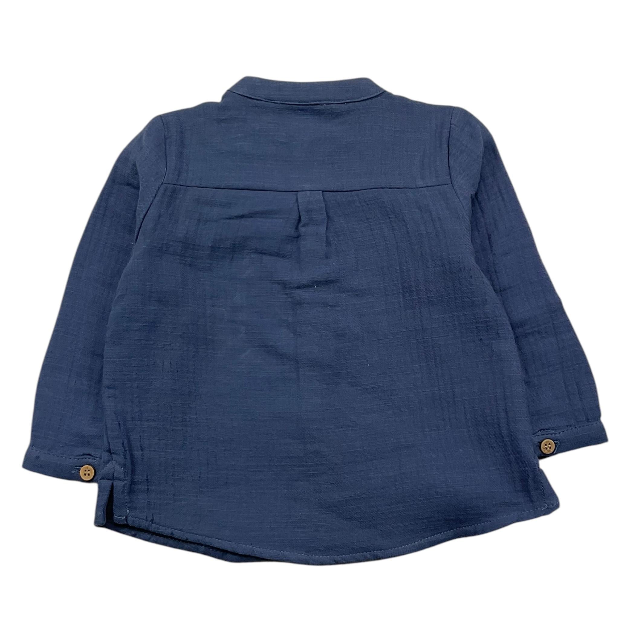 MAYORAL camicia manica lunga tinta unita collo coreano Blu per Neonato 2181 BLU MAYORAL
