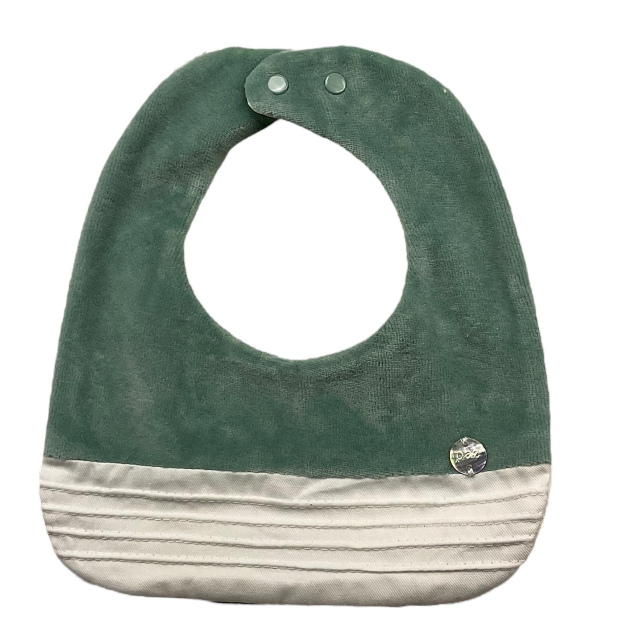 PAZ RODRIGUEZ bavetta bicolore con logo Bianco/verde per Neonato 028191033 BIANCO/VERDE PAZ RODRIGUEZ