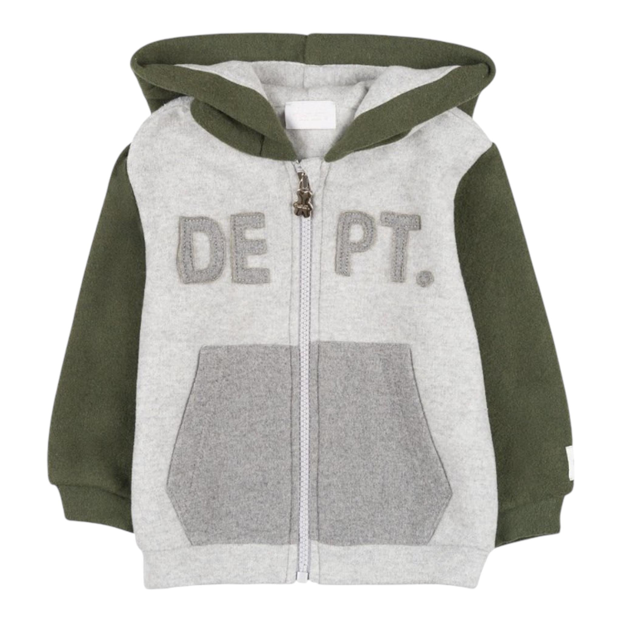 NANAN felpa cn zip e cappuccio con maniche in contrasto Grigio per Neonato I2428012V GRIGIO NANAN