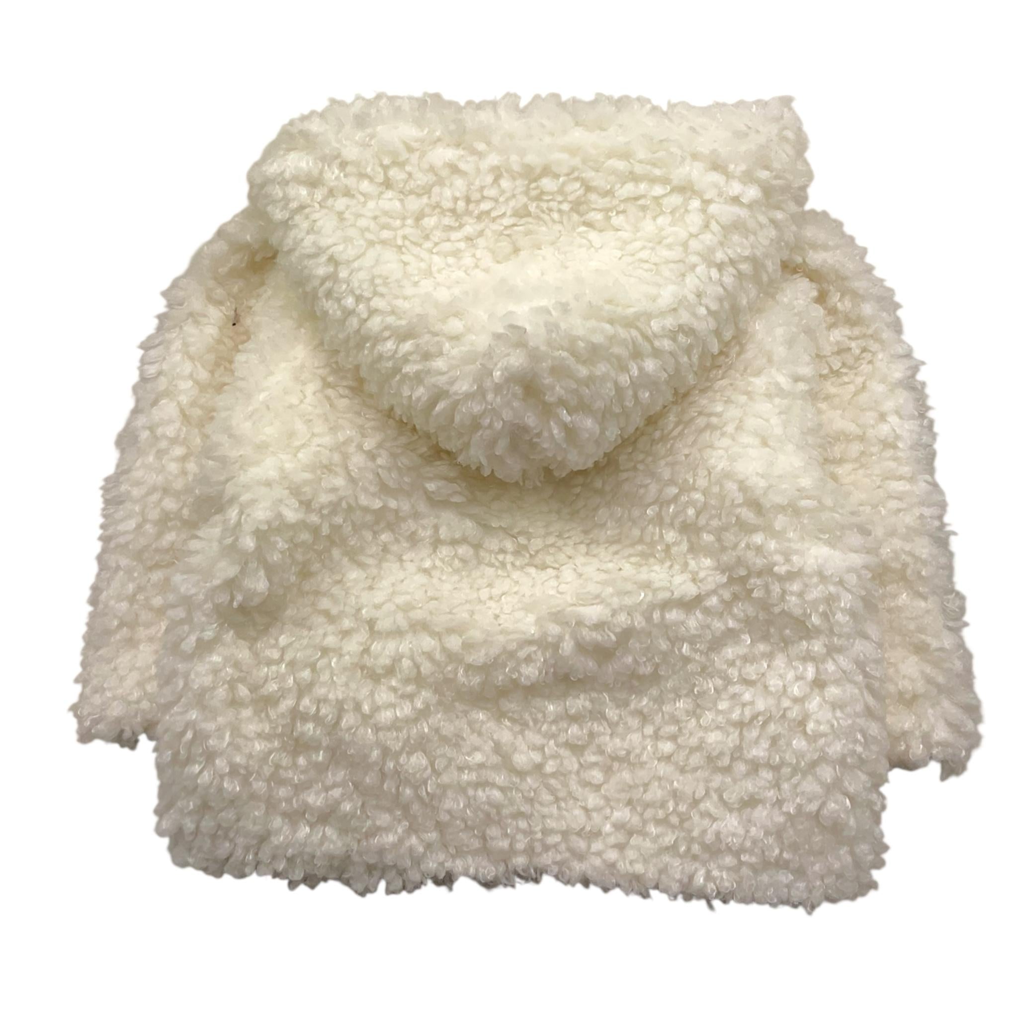 TEDDY E MINOU pelliccia tinta unita con cappuccio Bianco per Neonato I24CN015PE026 BIANCO TEDDY E MINOU