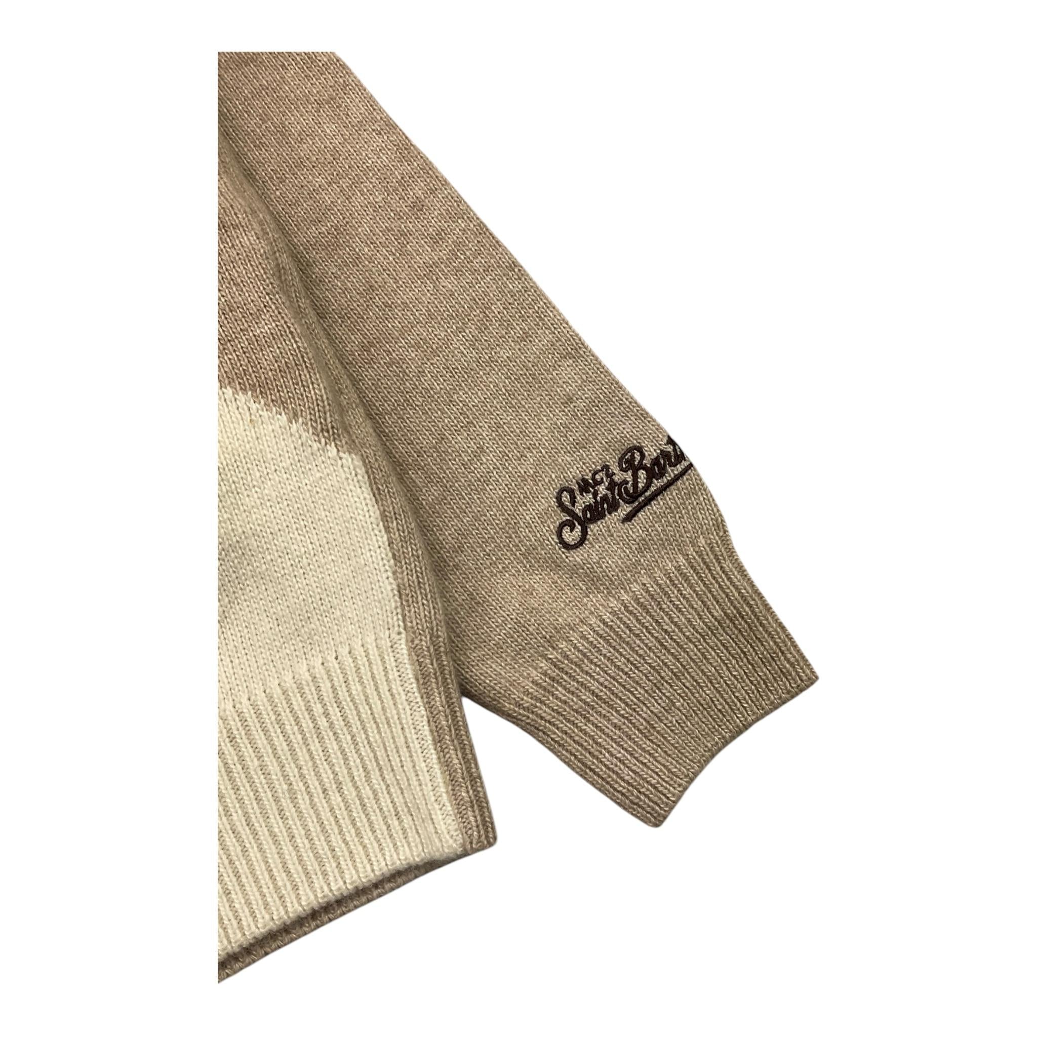 SAINT BARTH maglia tinta unita con stampa Beige per Bambino DU0006 BEIGE SAINT BARTH