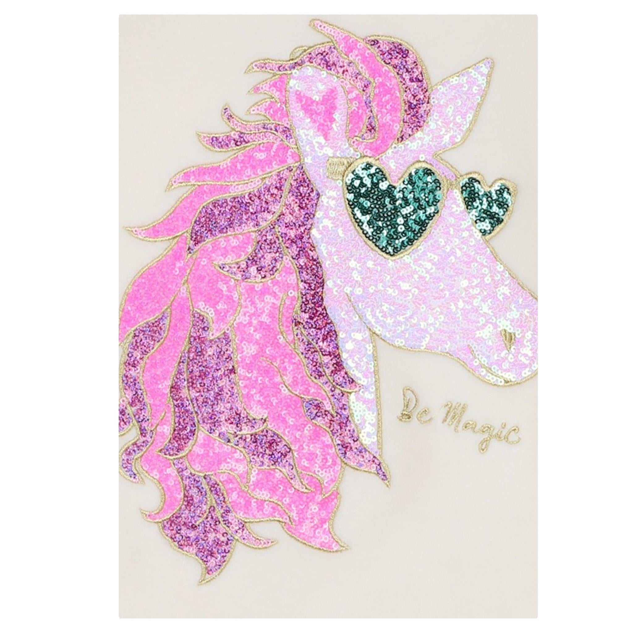 BillIEBLUSH maglia girocollo tinta unita con stampa glitterata Panna per Neonata U20471 PANNA BillIEBLUSH