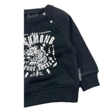 JOHN RICHMOND felpa chiusa girocollo tinta unita cn stampa in contrasto Nero per Neonato RIA25119FE NERO JOHN RICHMOND