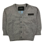 JOHN RICHMOND cardigan tinta unita con stampa in contrasto Grigio per Neonato RIA250101CD GRIGIO JOHN RICHMOND