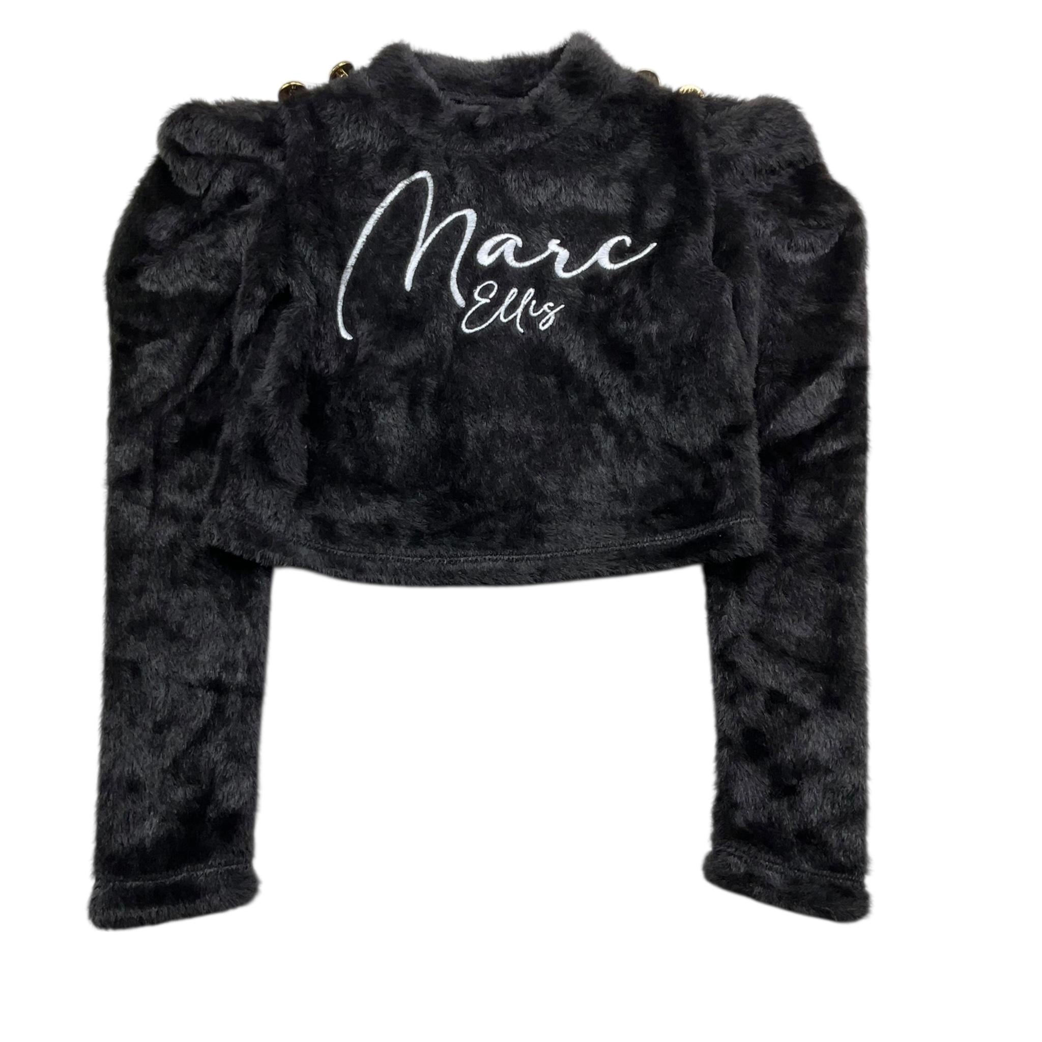MARC ELLIS maglia tinta unita con logo e bottoni Nero per Bambina JMJTS15516 NERO MARC ELLIS