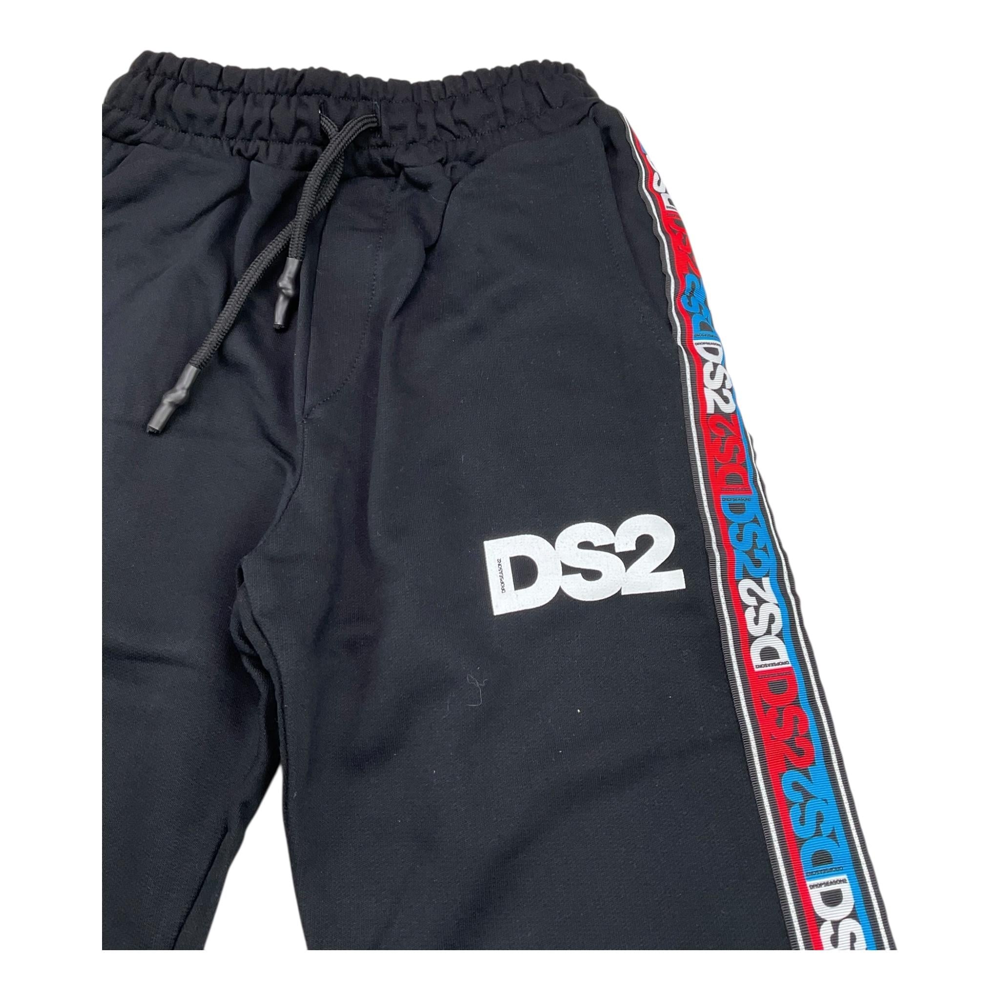 DROPSEASON2 pantalone tuta tinta unita con profili logati Nero per Bambino FW242K45 NERO DROPSEASON2