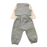 LALALU' completo 3 pezzi body-gilet-pantaloni Azzurro per Neonato CTL1N AZZURRO LALALU'