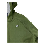 K-WAY felpa con zip e cappuccio tinta unita Verde per Bambino K2131QW VERDE K-WAY