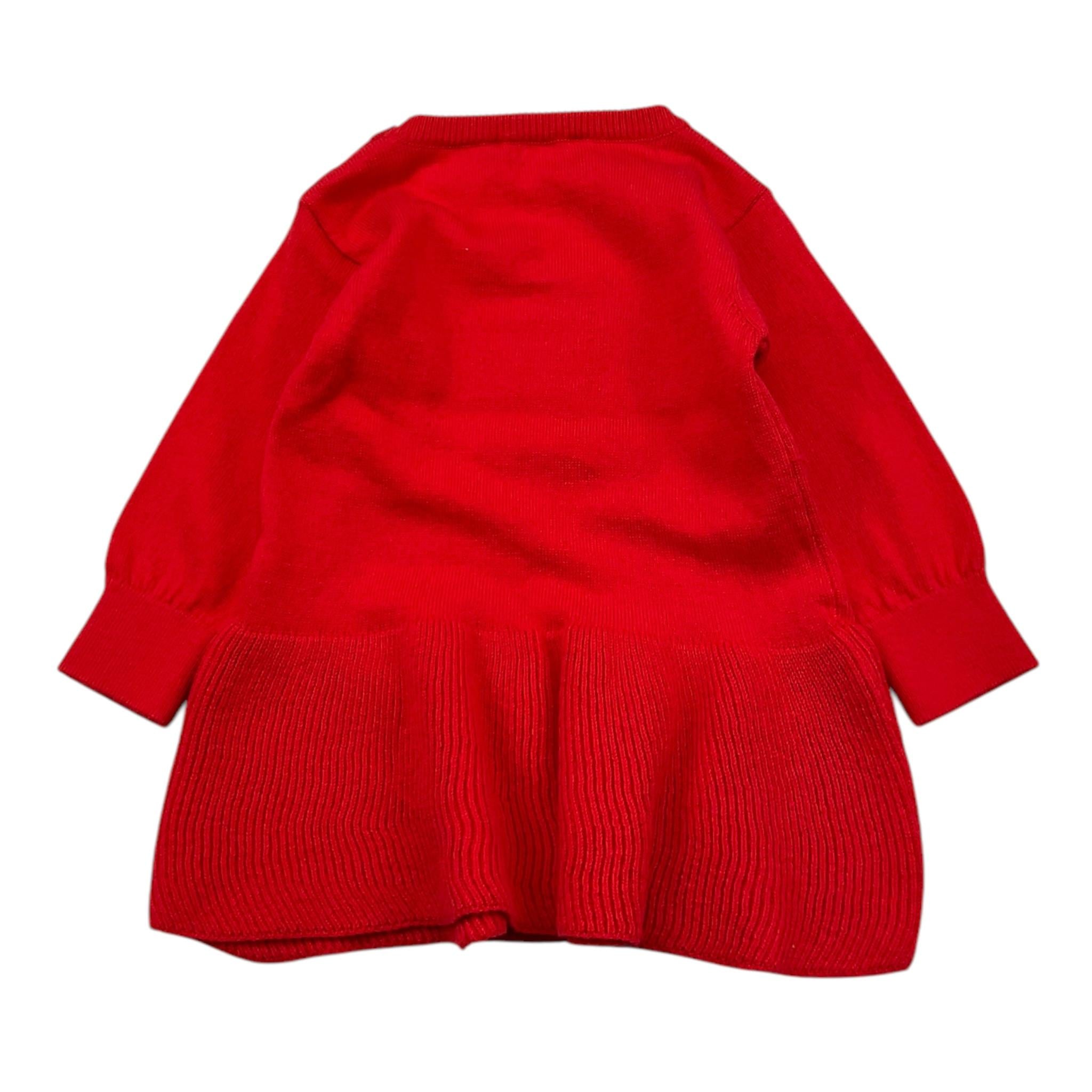 MOSCHINO abito in maglia tinta unita con logo Rosso per Neonata MDV0CT ROSSO MOSCHINO