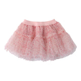 MINI BANDA gonna tinta unita con tulle e fantasia fiori Rosa per Neonata 3A746X ROSA MINI BANDA