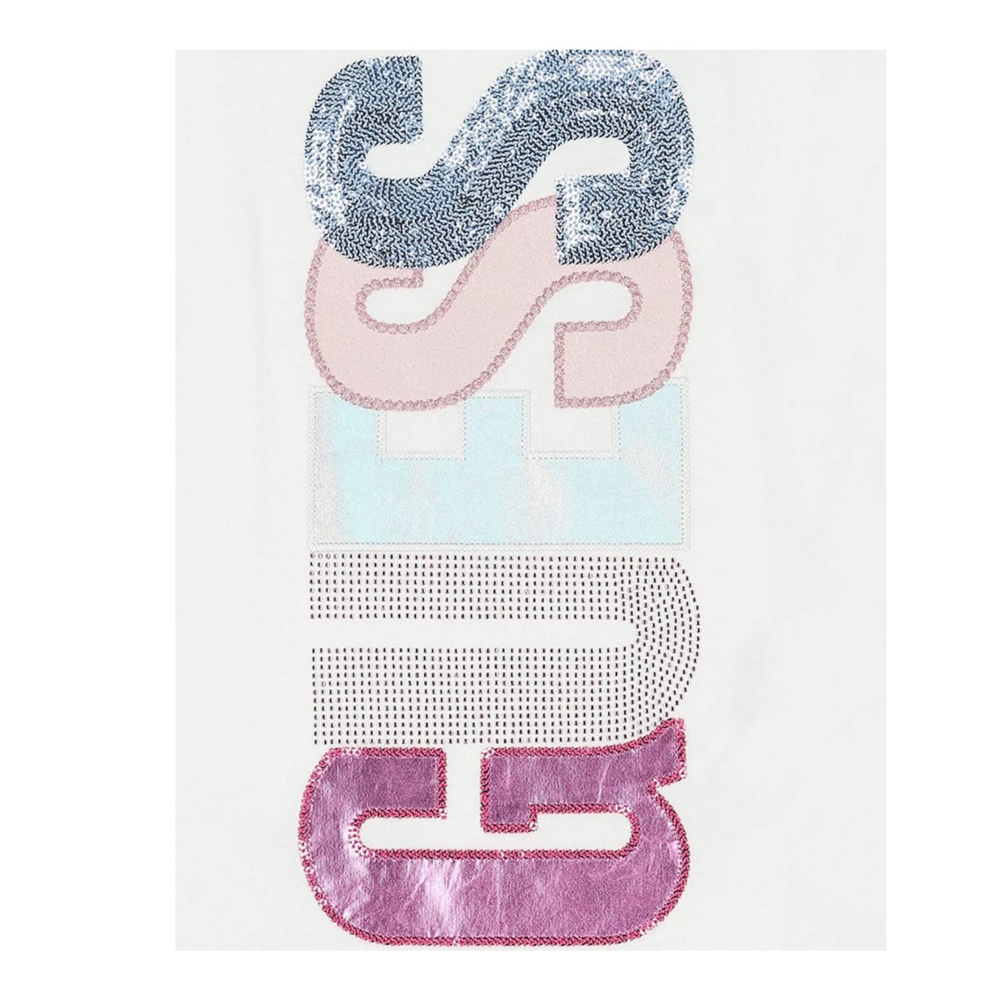 GUESS shirt girocollo tinta unita con stampa Bianco per Neonata K4YI06KAPO0 BIANCO GUESS