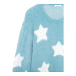 LU LU BY MISS GRANT maglia tinta unita con stampa stelle Azzurro per Bambina LL3153XX AZZURRO LU LU BY MISS GRANT
