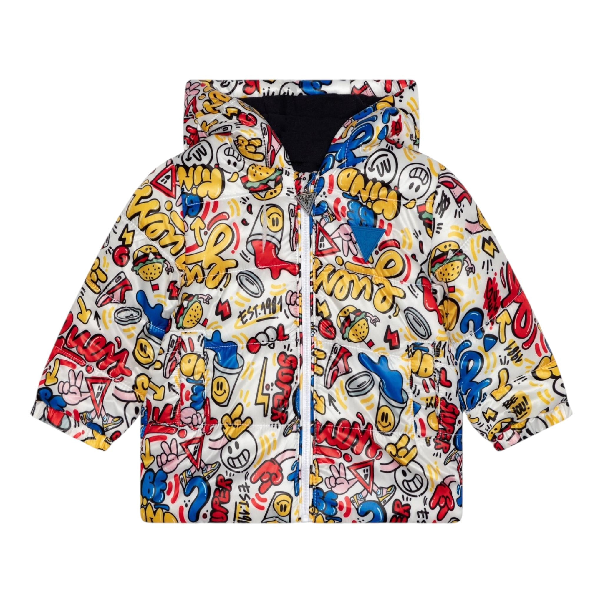 GUESS giubbino tinta unita con zip e cappuccio Bianco per Neonato I4Y00WEGY0 BIANCO GUESS