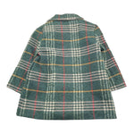 AMBARABA' cappotto tinta unita con fantasia a quadri e bottoni Verde per Bambina FM38071 VERDE AMBARABA'
