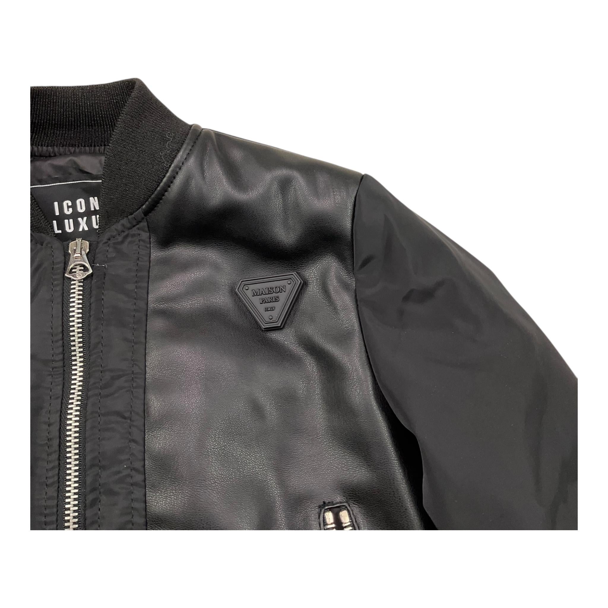 MAISON 9 PARIS giubbino tinta unita con zip Nero per Neonato G80013 NERO MAISON 9 PARIS