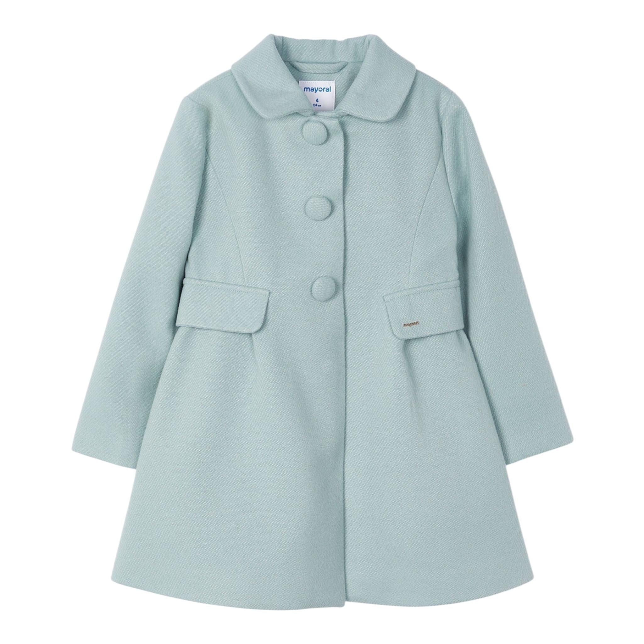 MAYORAL cappotto tinta unita cn finte tasche Azzurro per Bambina 4484X AZZURRO MAYORAL