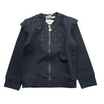 EMC felpa tinta unita con zip e brillantini Nero per Bambina CE2075 NERO EMC