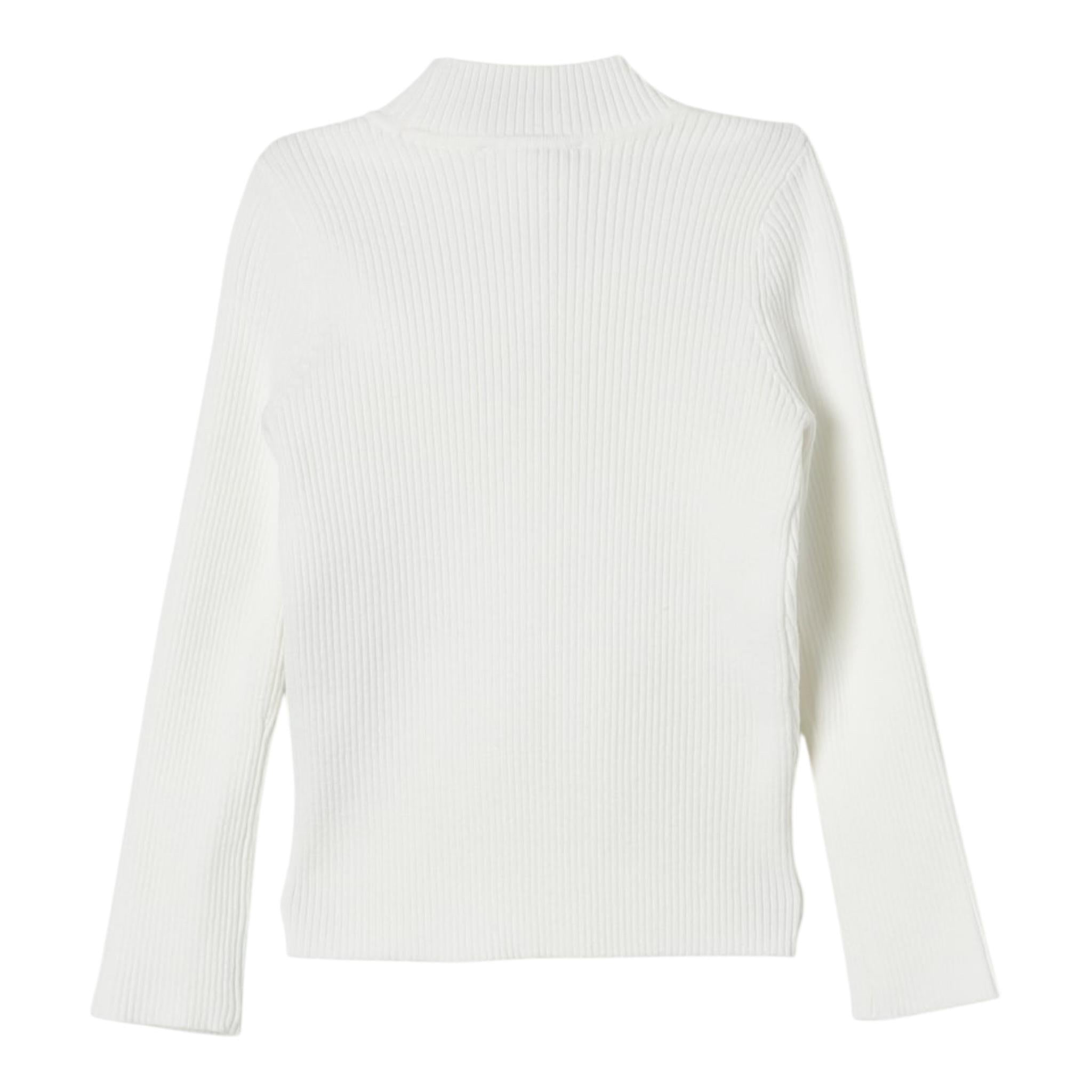 TWINSET maglia mezzo collo tinta unita a costine Bianco per Neonata 242GJ3190NX BIANCO TWINSET