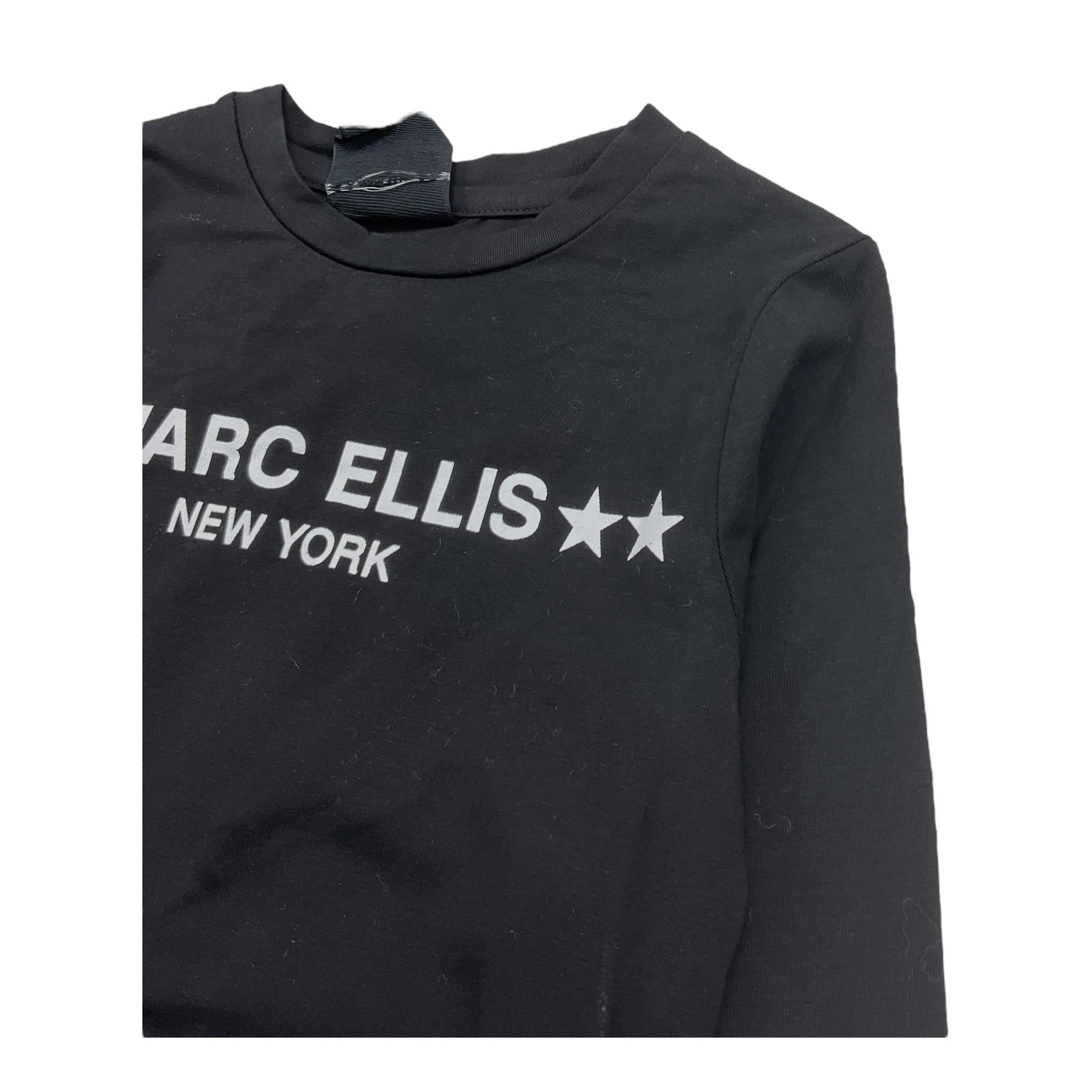 MARC ELLIS shirt girocollo tinta unita con stampa Nero per Bambina JMJTS15498X NERO MARC ELLIS