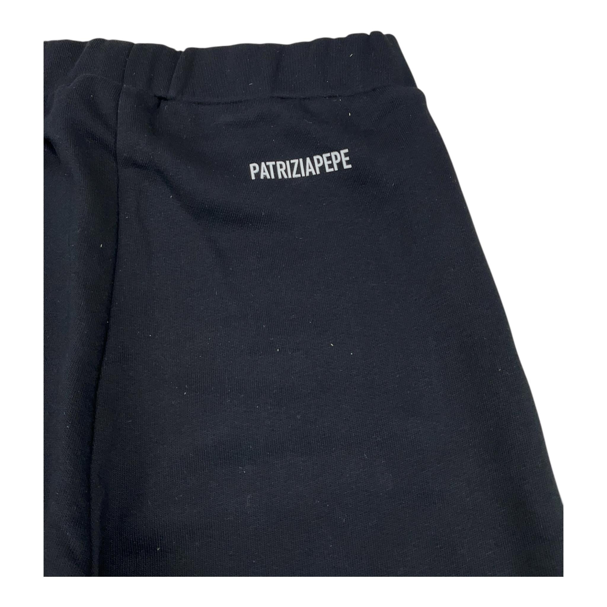 PATRIZIA PEPE pantalone tuta tinta unita con logo Nero per Bambina 7P0354 NERO PATRIZIA PEPE