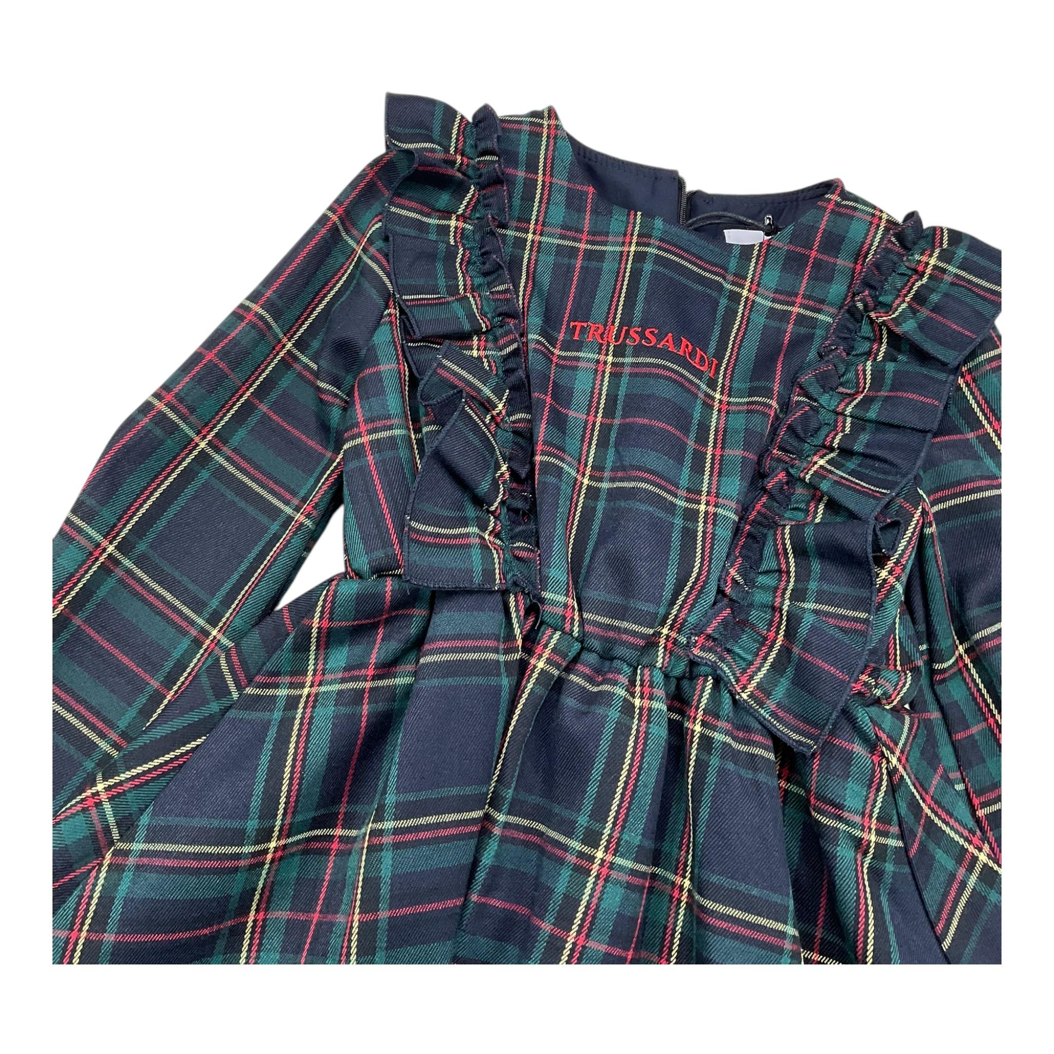 TRUSSARDI abito manica lunga stampa fantasia Blu per Bambina TGA25066 BLU TRUSSARDI
