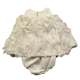 LA STUPENDERIA abito giromanica tinta unita cn culotte Bianco per Neonata CBAB54 BIANCO LA STUPENDERIA