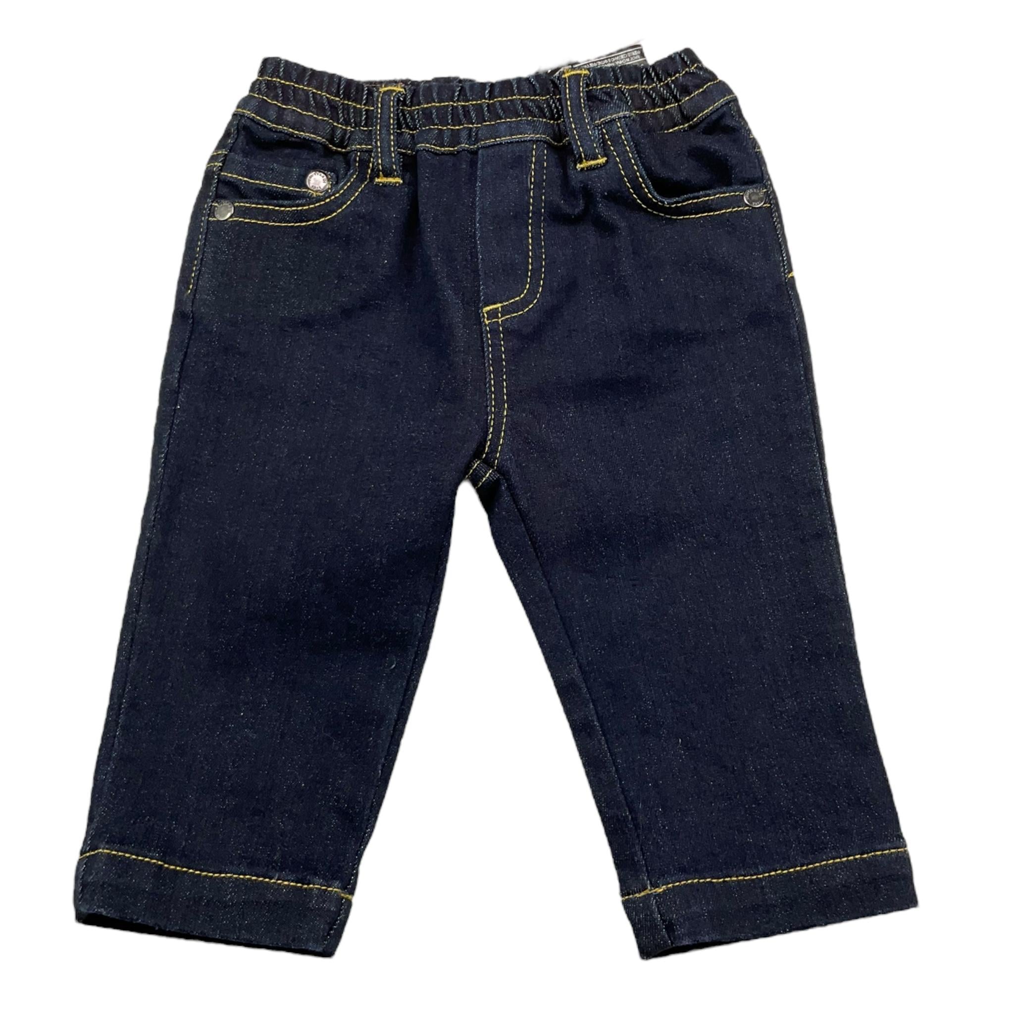 TRUSSARDI jeans tinta unita con elastico in vita Blu per Neonato TIA25098JE BLU TRUSSARDI